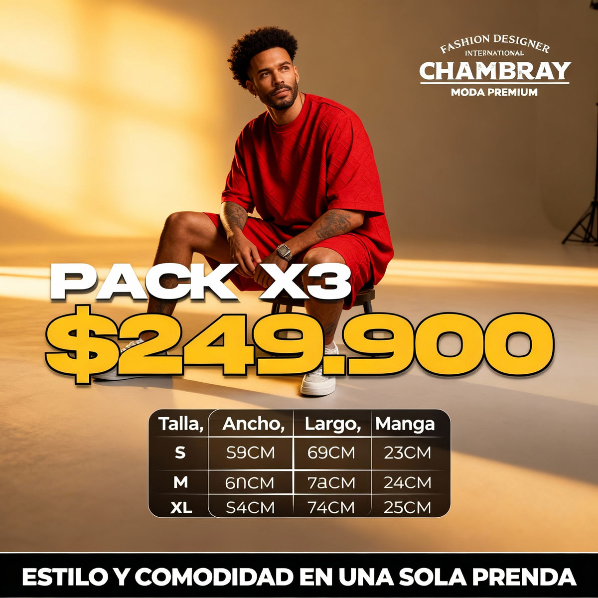 Oferta pack x3 conjuntos